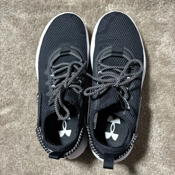 Under Armour Fat Tire Black and White Athletic Shoes with Lightweight Design - Picture 7 of 10